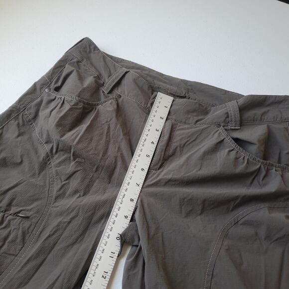 Athleta Pants Womens 12 Brown Convertible Hiking Jogger Zip Off Nylon Stretch - Picture 7 of 10